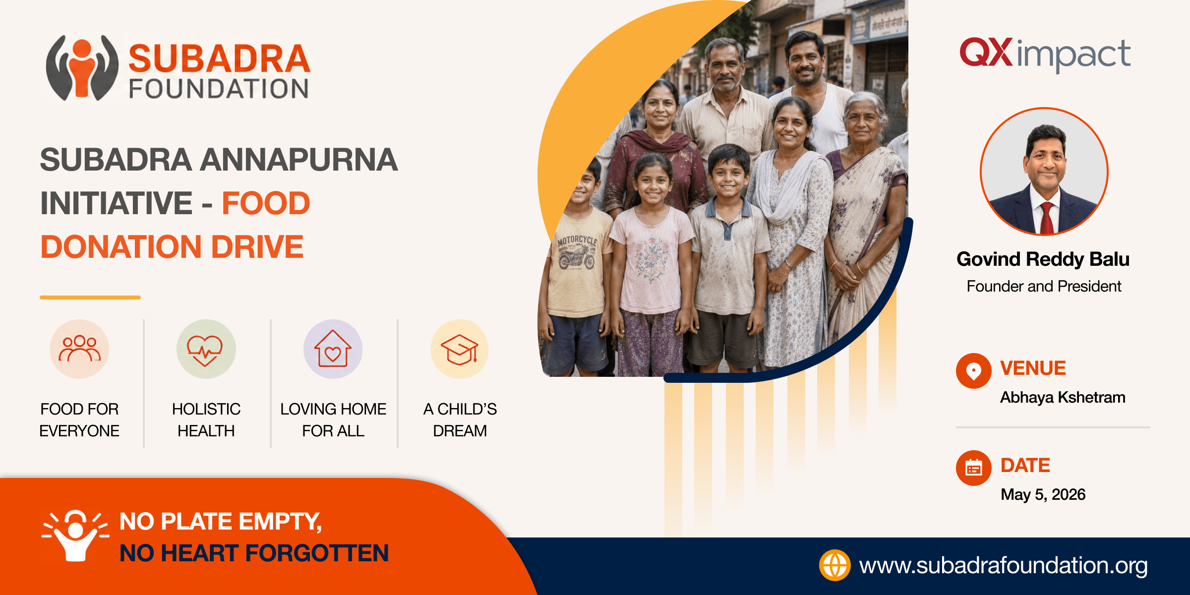 Subadra Annapurna Initiative – Food Donation drive 
